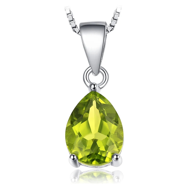 Natural Garnet Amethyst Citrine Peridot Blue Topaz 925 Sterling Silver Pendant Necklace Gemstone Jewelry No Chain