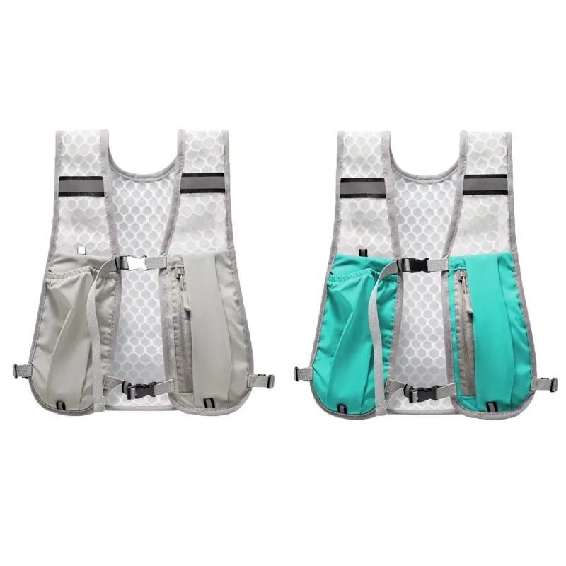 For Biking Running Storage Vest Lightweight Hiking Running Vest Reflective Hydration Water Chest Pack With Phone Storage Pocket