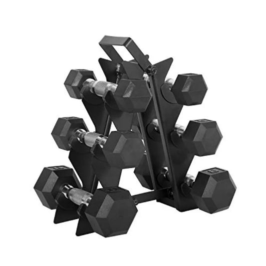 Coated Hex Dumbbell Set for Home Gym Use Black Steel with Rubber Coating 20kg per Pair Durable and Non-Slip Design
