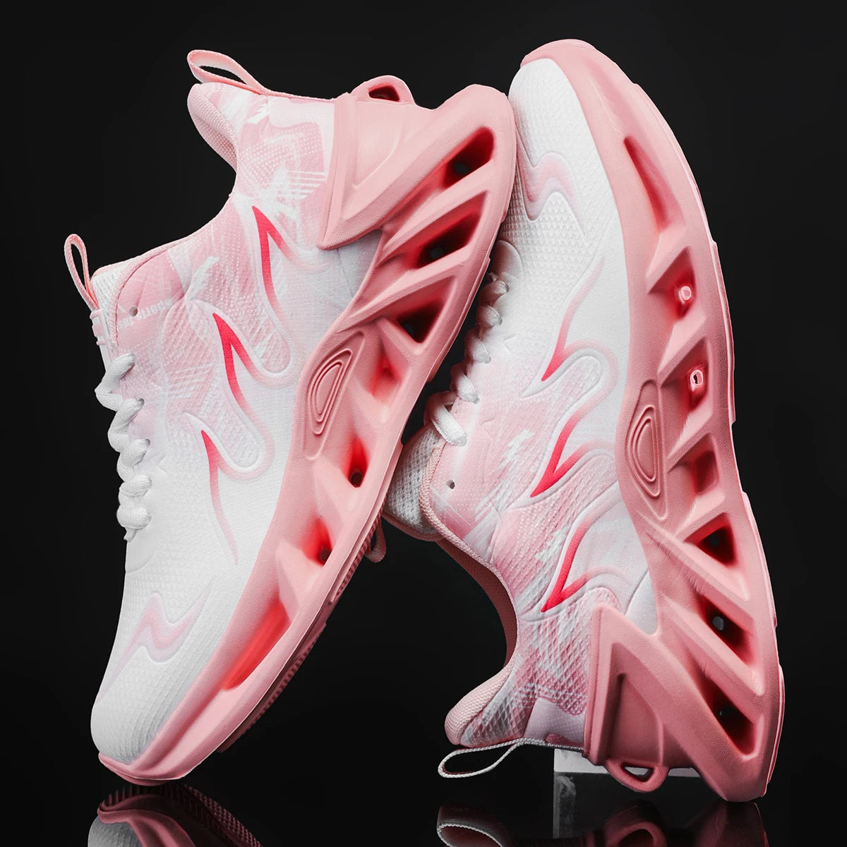 Four-season women's road running shoes, shock-absorbing sports control casual sports shoes, outdoor anti-slip cross-country shoe