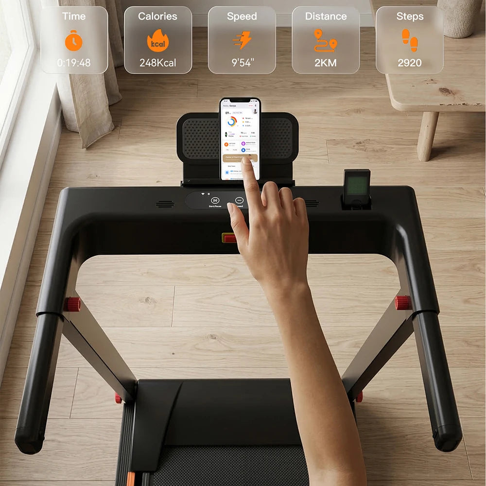 4in1 Treadmills for Home with Incline Foldable Handles Treadmill 300LBS Capacity 3.0HP 7.5MPH Folding Running Treadmill Exercise