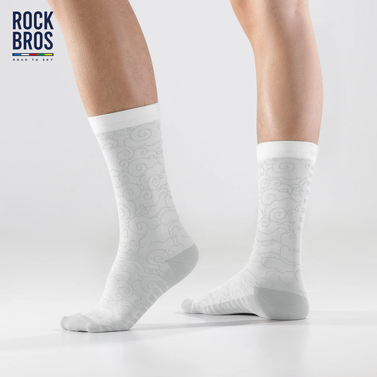 Professional Cycling Socks High Elastic Sweat-Absorption Deodorant Socks Knee-high Stockings Sports Socks