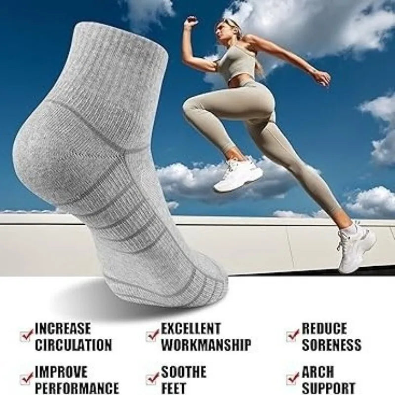 6 Pairs High Quality Men Summer Outdoor Casual Cotton Socks Short Breathable Black Ankle Socks Run Sports Socks Size 38-45