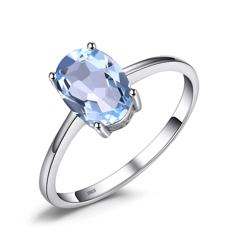 JewelryPalace Genuine Garnet  Amethyst Citrine Peridot Blue Topaz 925 Sterling Silver Rings for Women Colorful Gemstone Jewelry