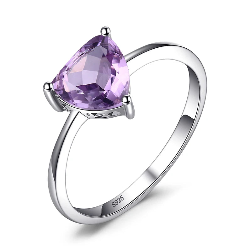 JewelryPalace Genuine Garnet  Amethyst Citrine Peridot Blue Topaz 925 Sterling Silver Rings for Women Colorful Gemstone Jewelry