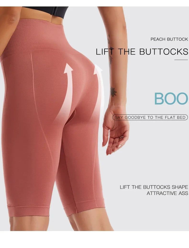 Sports Pants Fitness Yoga Pants Women Body Sculpting Belly Pants Tight Breathable Quick-drying Sexy High Waist Running Workout