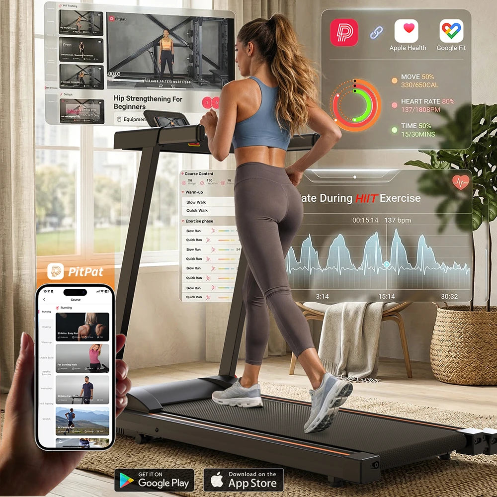 4in1 Treadmills for Home with Incline Foldable Handles Treadmill 300LBS Capacity 3.0HP 7.5MPH Folding Running Treadmill Exercise