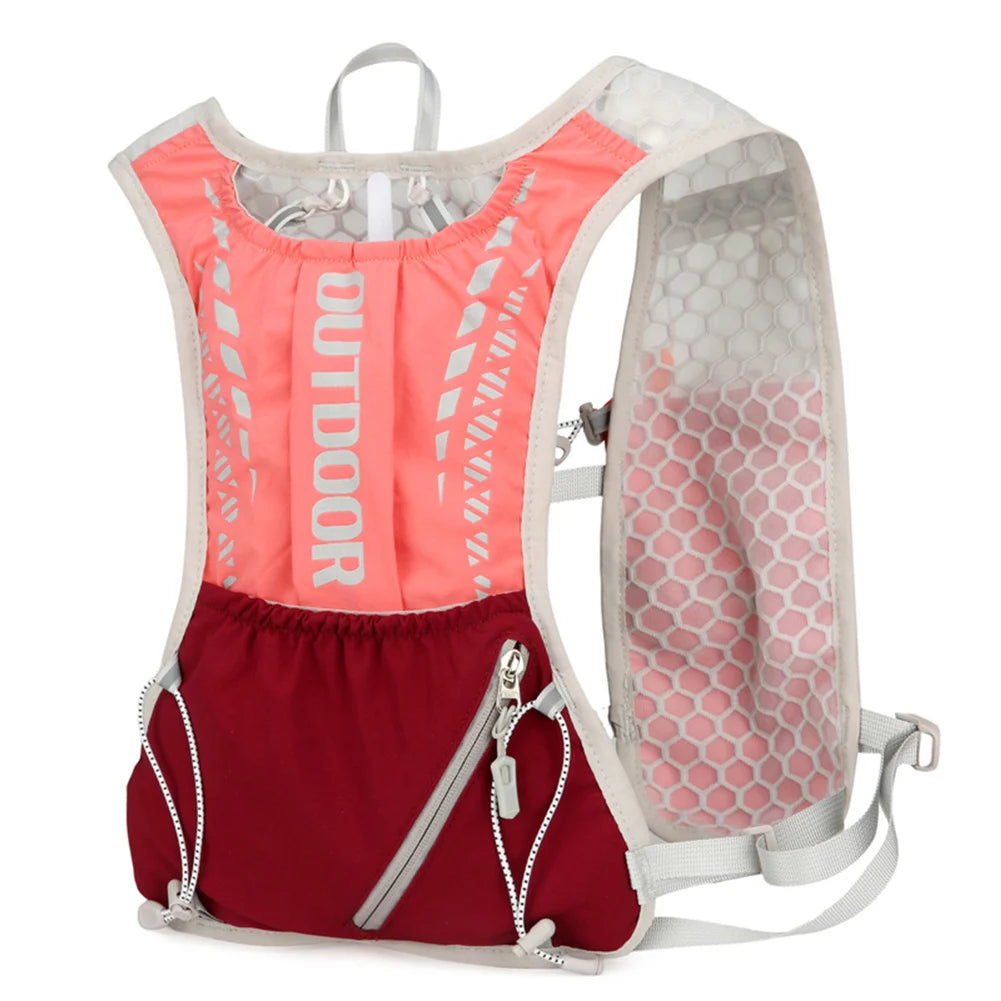 Hydration Running Vest Breathable Lightweight Running Vest Reflective Water Bladder Daypack for Hiking Trail Running