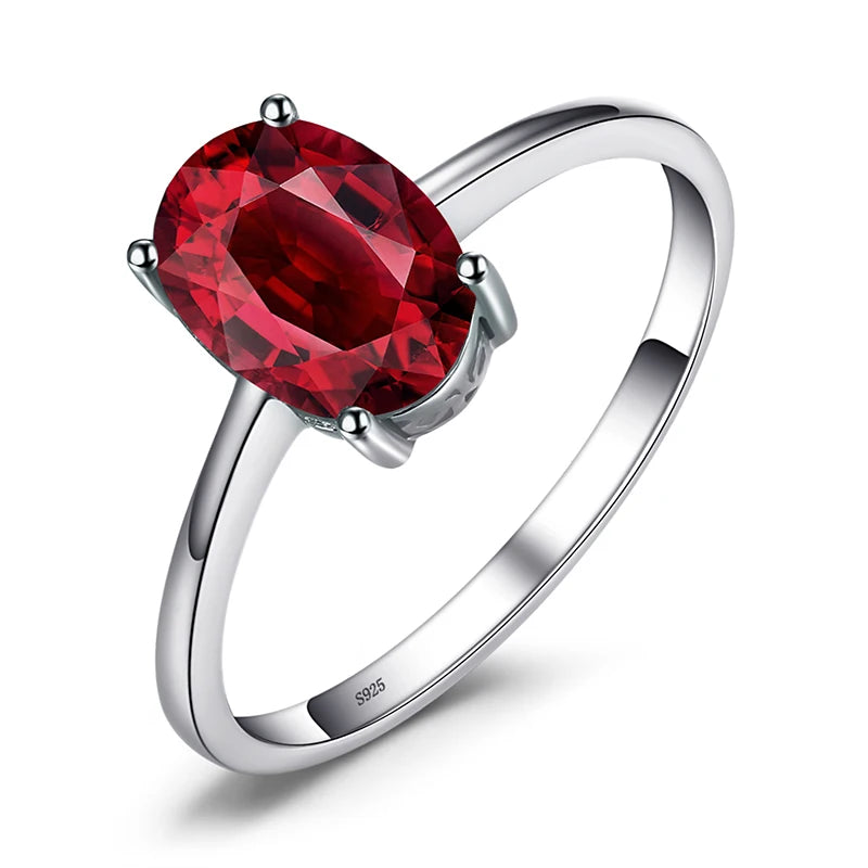JewelryPalace Genuine Garnet  Amethyst Citrine Peridot Blue Topaz 925 Sterling Silver Rings for Women Colorful Gemstone Jewelry