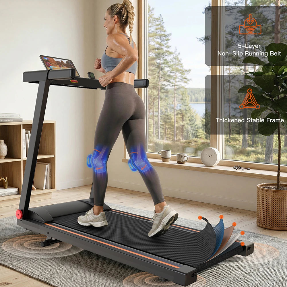 4in1 Treadmills for Home with Incline Foldable Handles Treadmill 300LBS Capacity 3.0HP 7.5MPH Folding Running Treadmill Exercise