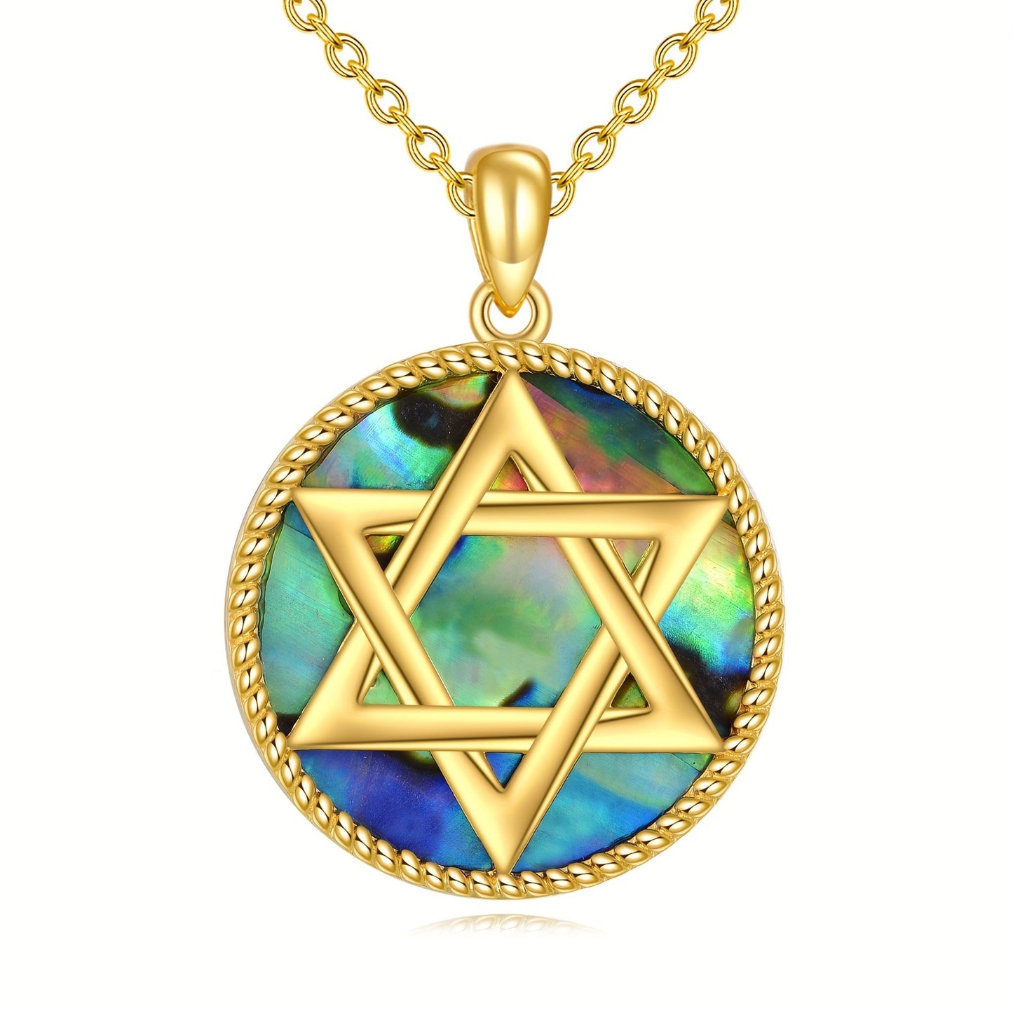Star Of David Necklace 925 Sterling Silver Gold Plated Jewish Star Pendant Star Of David Jewelry