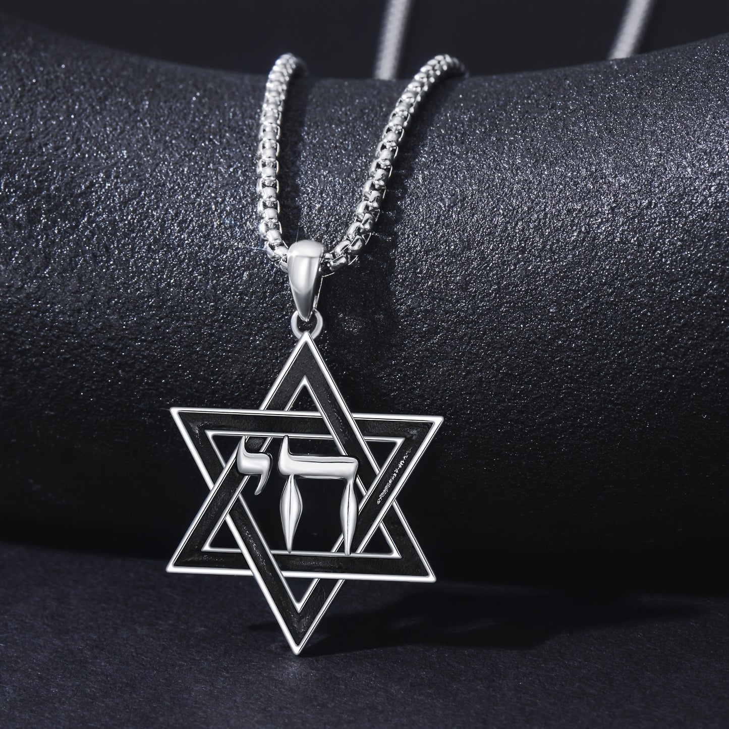 Star Of David Necklace S925 Sterling 925 Silver Chai Pendant Necklace Jewish Star Jewelry for Men, Women